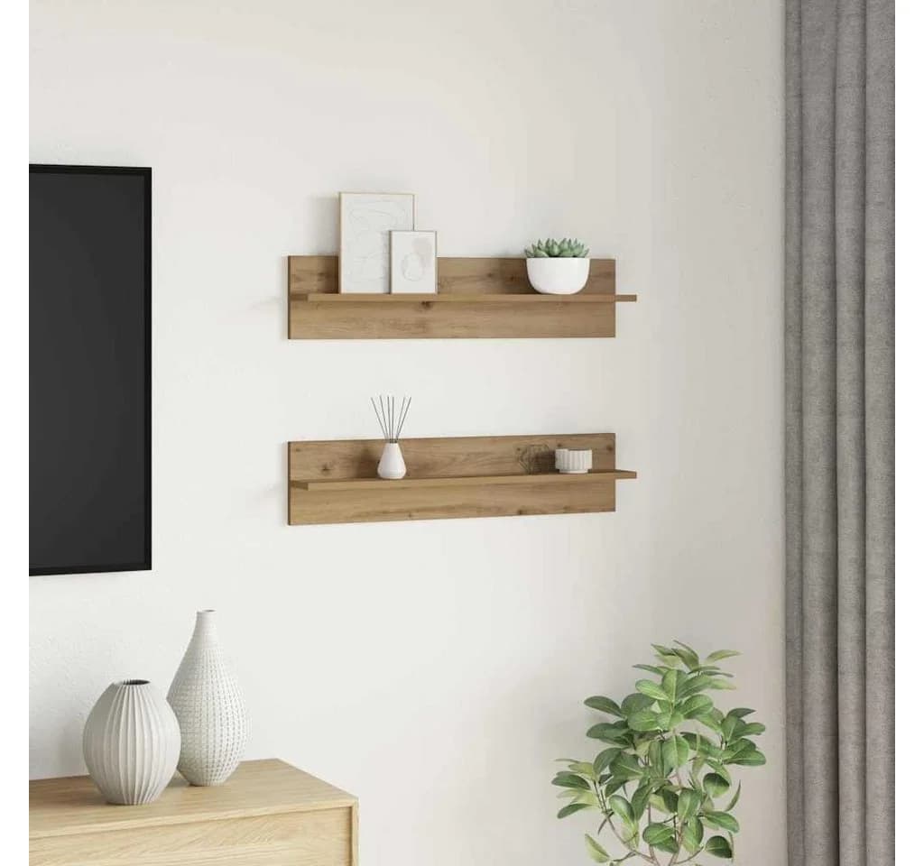 vidaXL Wandregal 2 pcs Artisan-Eiche Holzwerkstoff - Bild 4