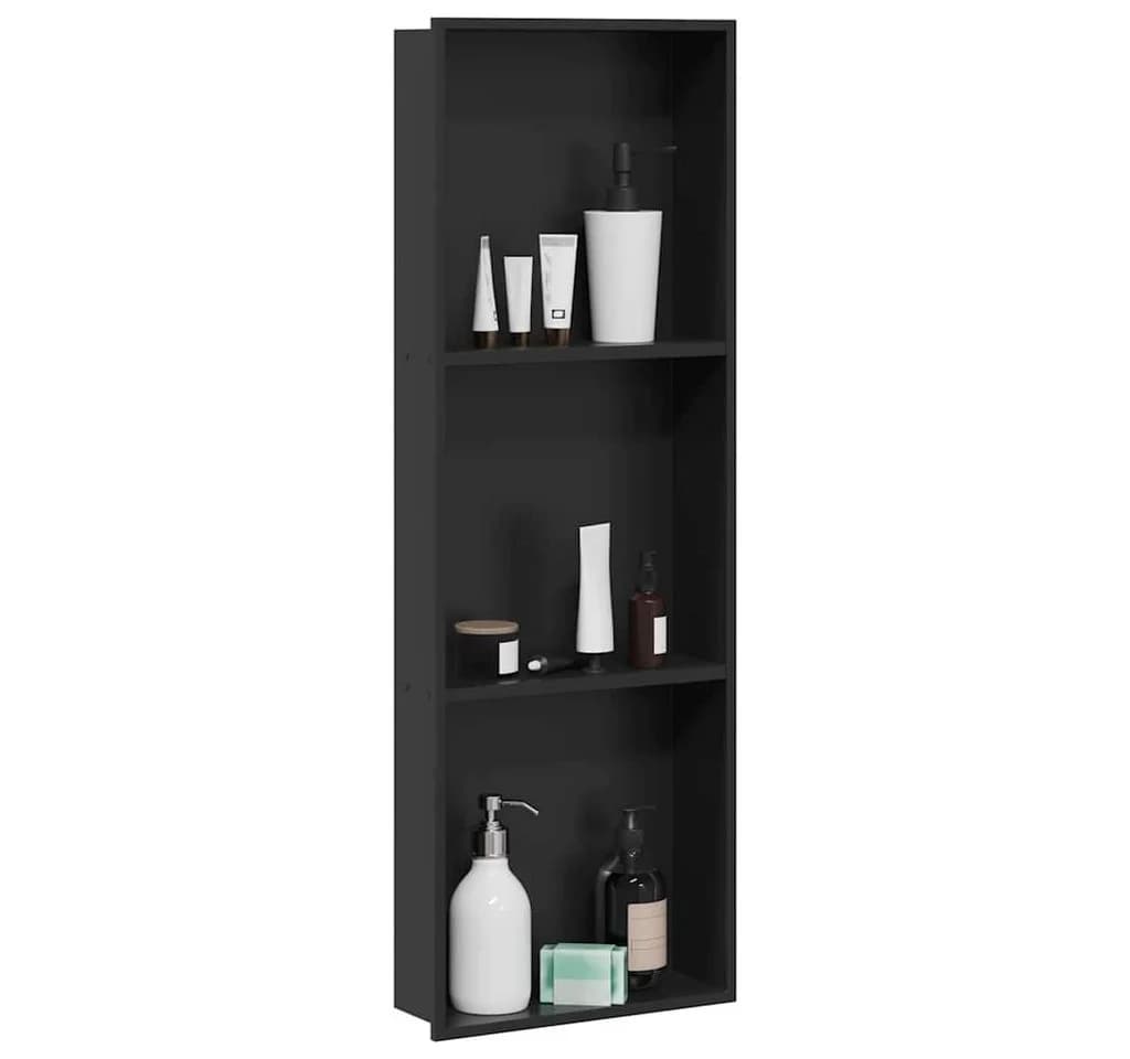 vidaXL Duschnische Schwarz Edelstahl Bad Organizer - Bild 3