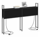 vidaXL Bett Kopfteil mit Stauraum und Ladestation Schwarz Eichen-Optik Bild 3