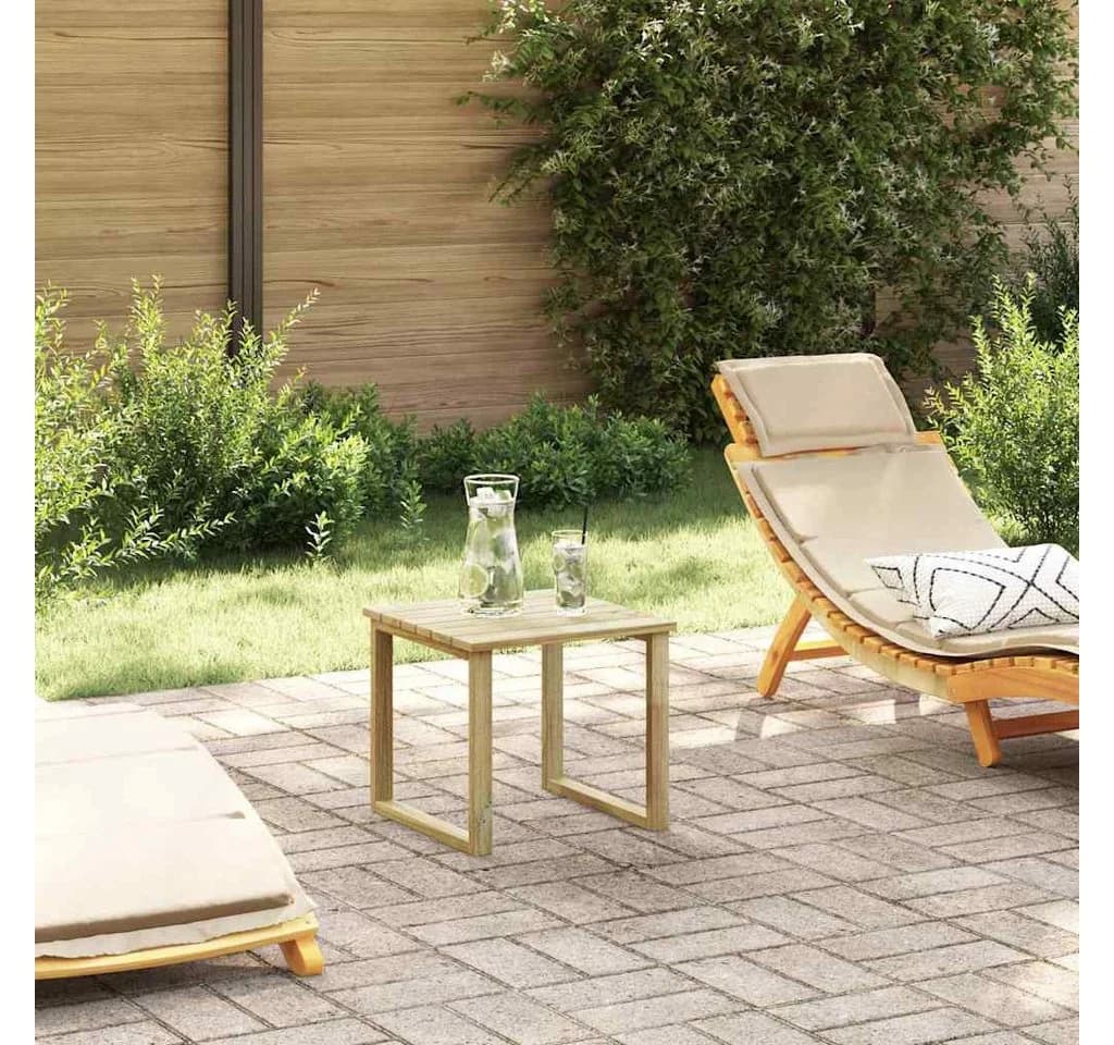vidaXL Gartentisch Beistelltisch Natur Imprägniertes Kiefernholz