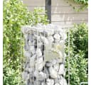 vidaXL Gabionen Wasserhahn Edelstahl Silber 25x25x100 cm Bild 5