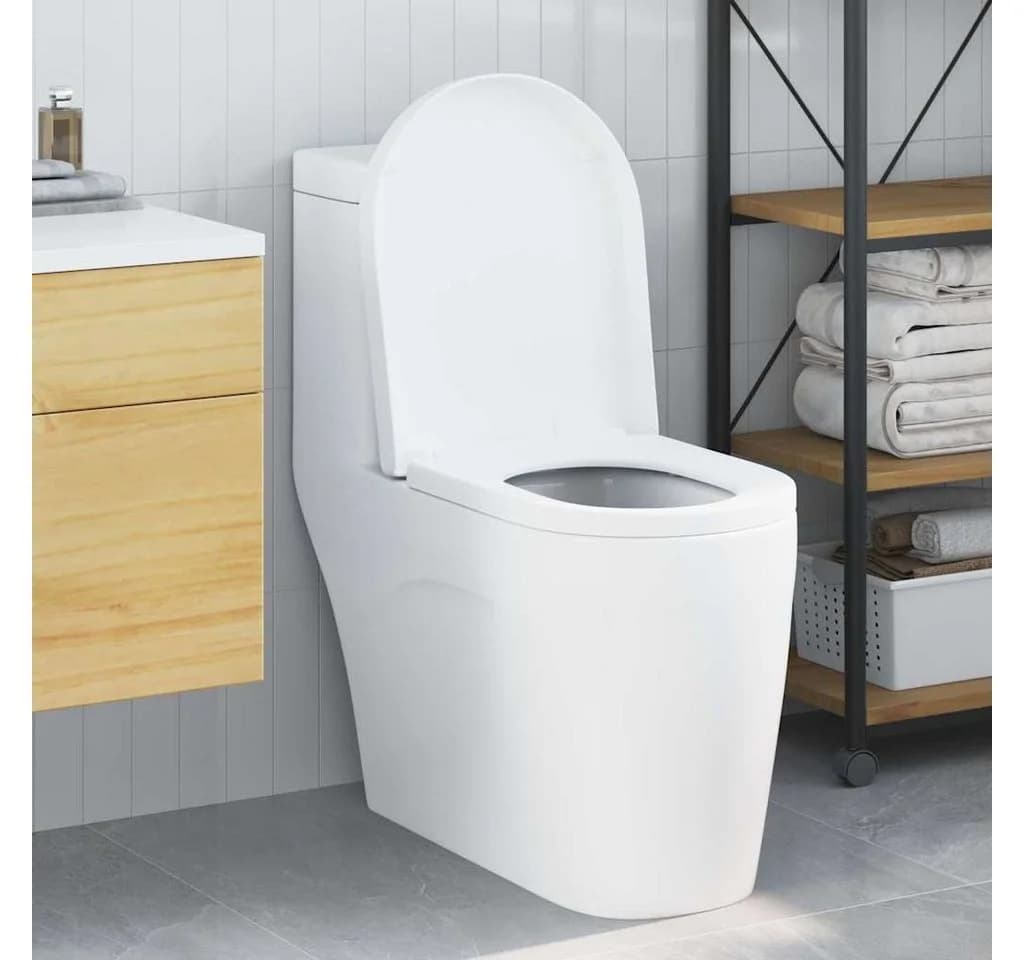 vidaXL WC-Sitz Toilettensitz Verstellbar Weiß Polypropylen