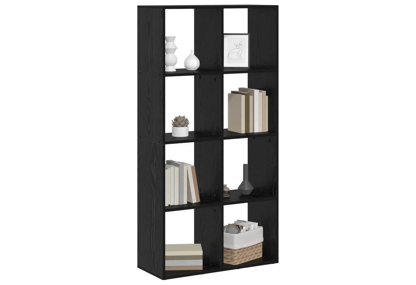 vidaXL Bücherregal 8 Ebenen Schwarz Eichen-Optik Holzwerkstoff - Bild 3