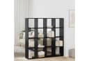 vidaXL Bücherregal Schwarz Eichen-Optik 137,5 x 29 x 137,5 cm Bild 1