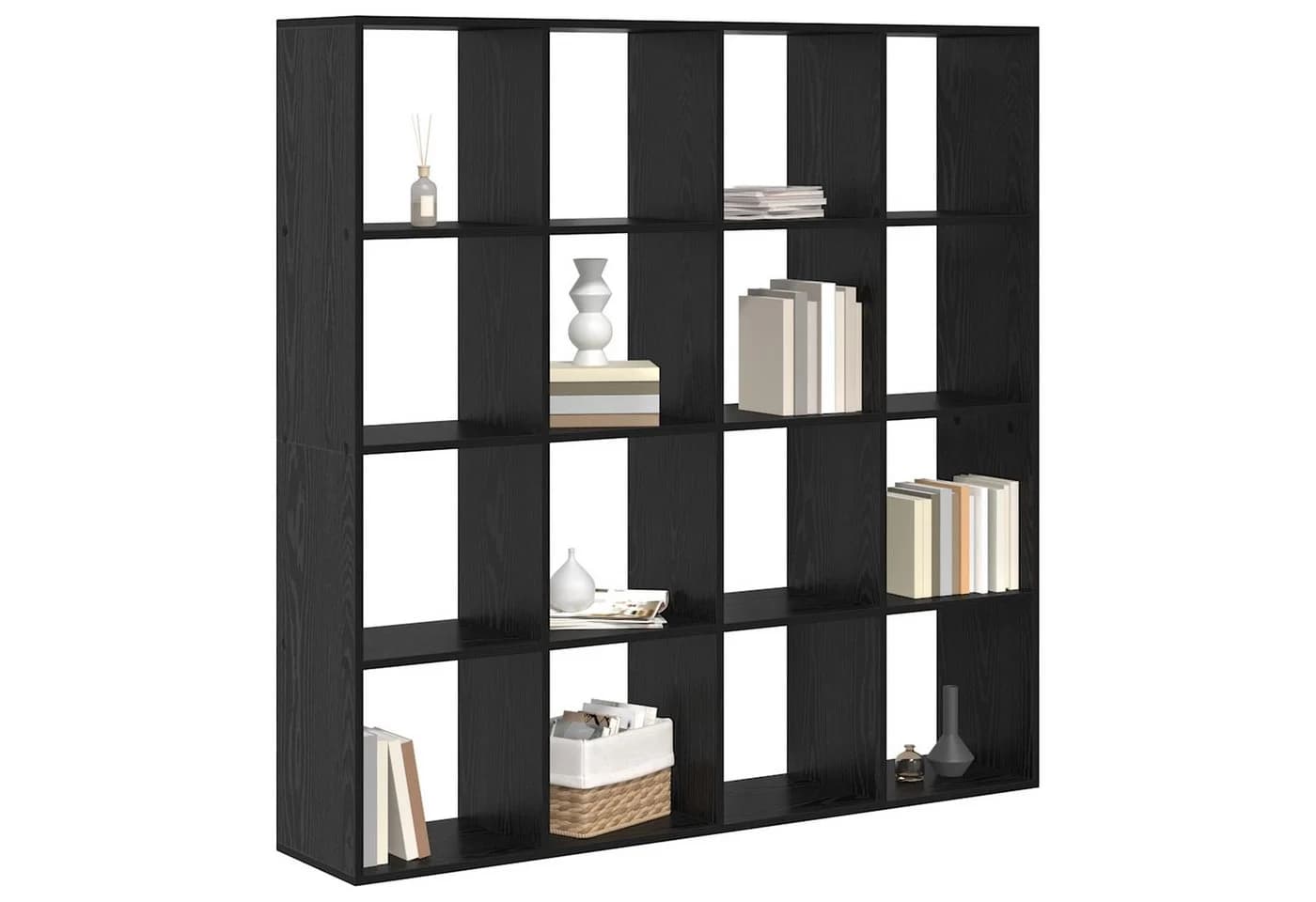 vidaXL Bücherregal Schwarz Eichen-Optik 137,5 x 29 x 137,5 cm - Bild 3