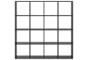 vidaXL Bücherregal Schwarz Eichen-Optik 137,5 x 29 x 137,5 cm Bild 5