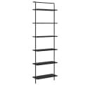 vidaXL Bücherregal Schwarz Eichen-Optik Stahlgestell 6 Fächer Bild 2