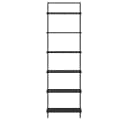 vidaXL Bücherregal Schwarz Eichen-Optik Stahlgestell 6 Fächer Bild 5
