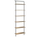 vidaXL Bücherregal Artisan-Eiche Schwarz Stahl 6 Regale Modern Bild 2