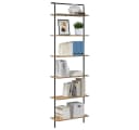 vidaXL Bücherregal Artisan-Eiche Schwarz Stahl 6 Regale Modern Bild 3