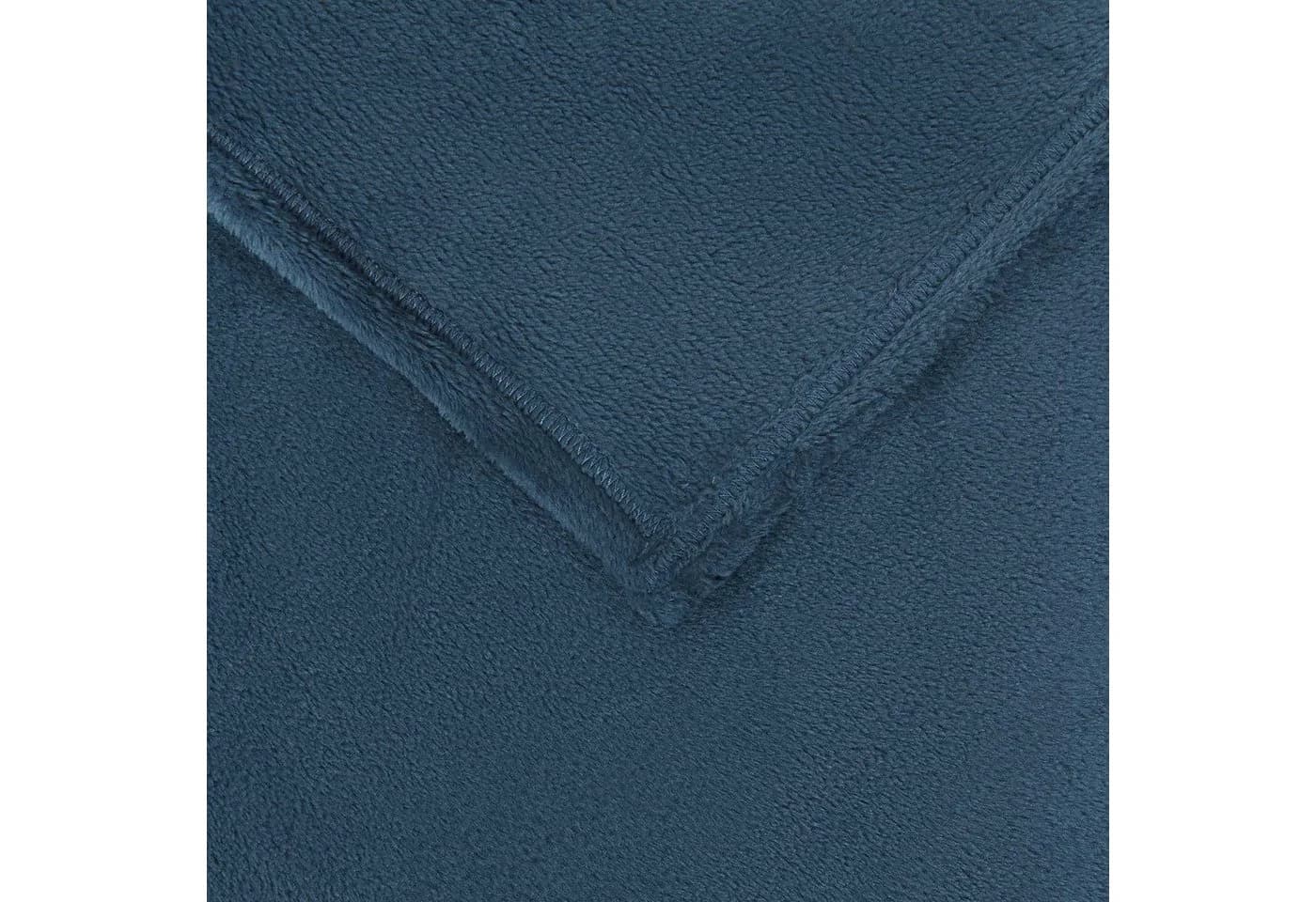 vidaXL Bettüberwurf Wohndecke Marineblau Fleece - Bild 5
