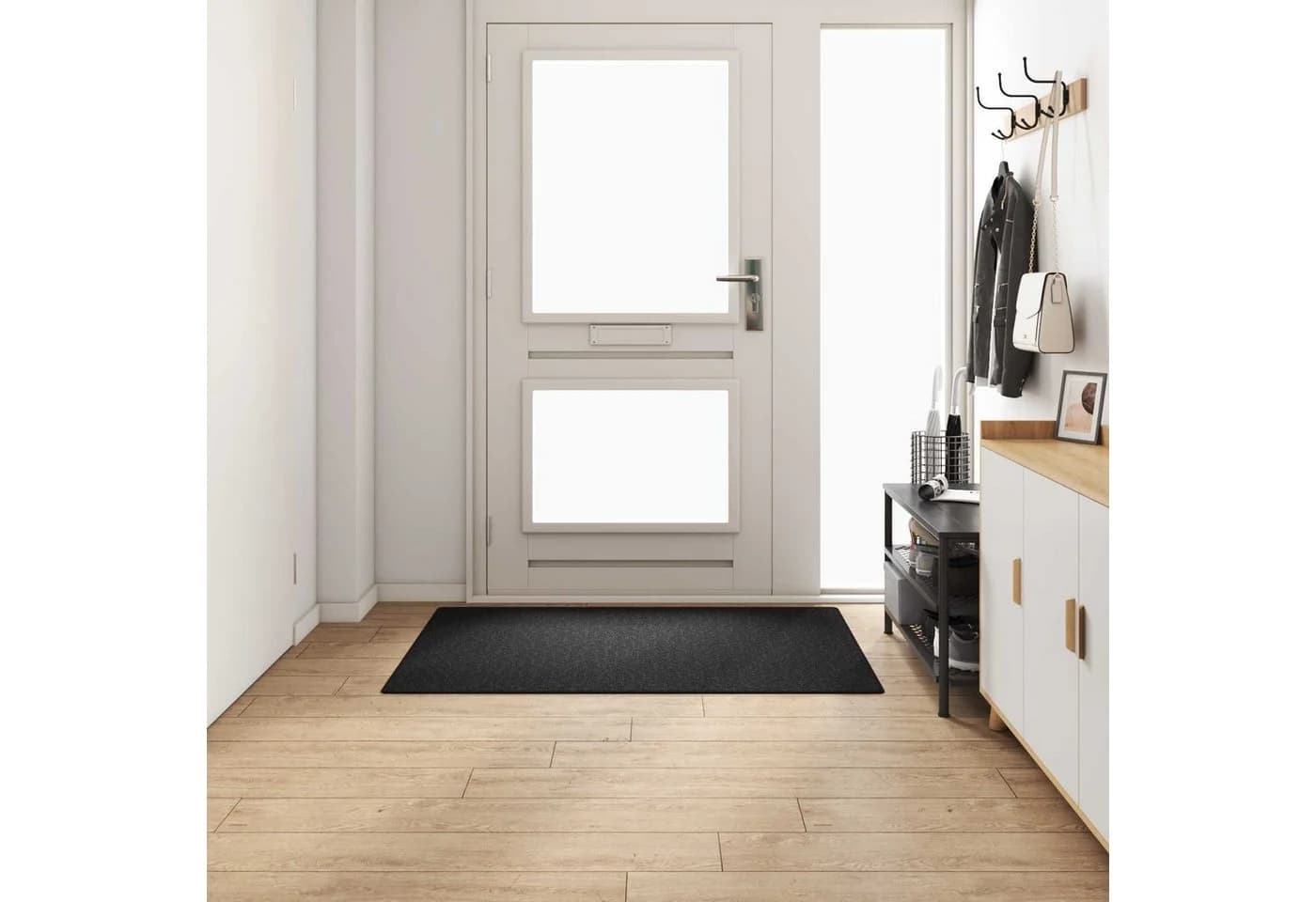 vidaXL Teppichläufer Anthrazit 100x150 cm Polypropylen - Bild 3