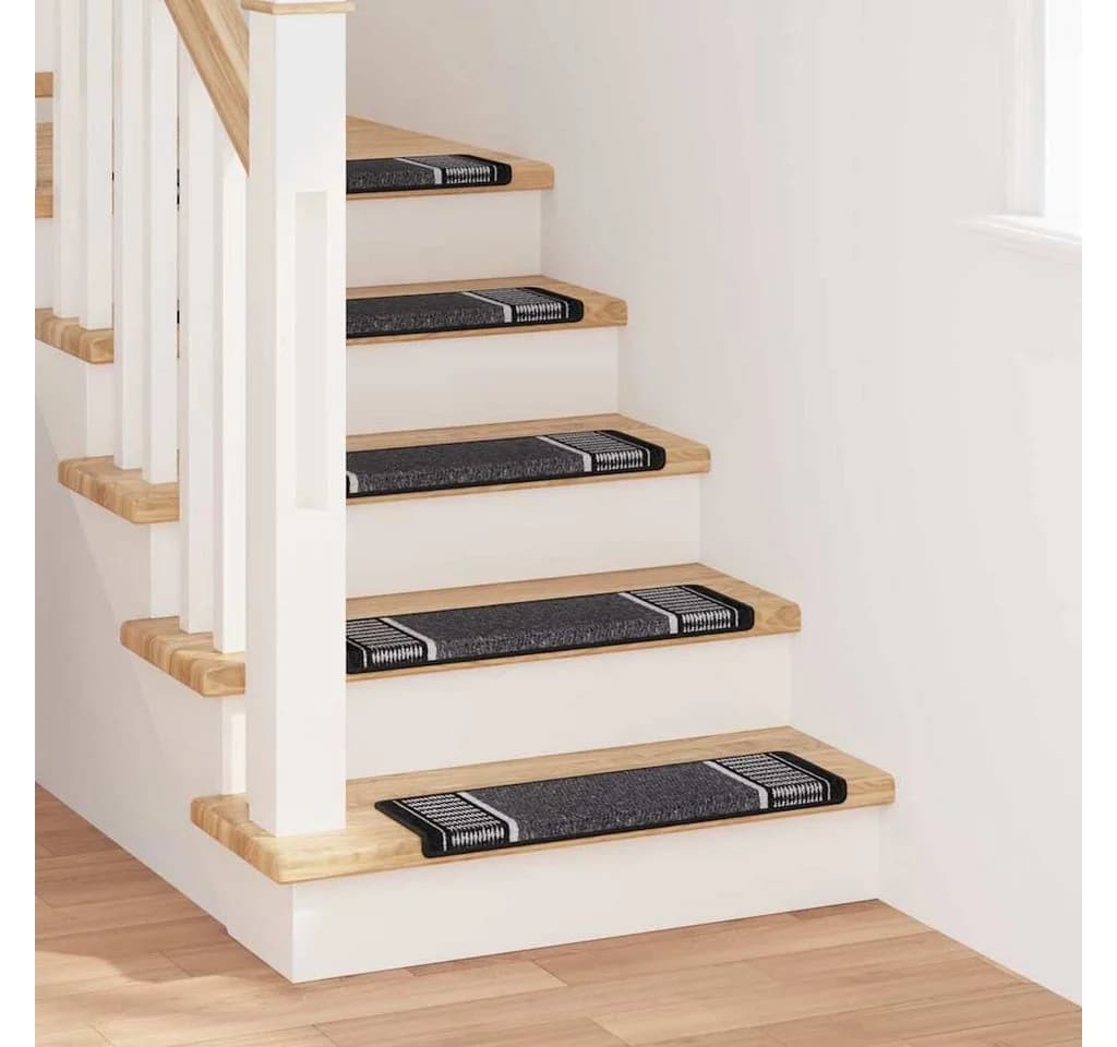 vidaXL Stufenmatte Selbstklebend Treppenschoner Anthrazit 15er Set