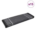 vidaXL Stufenmatte Selbstklebend Treppenschoner Anthrazit 15er Set Bild 3