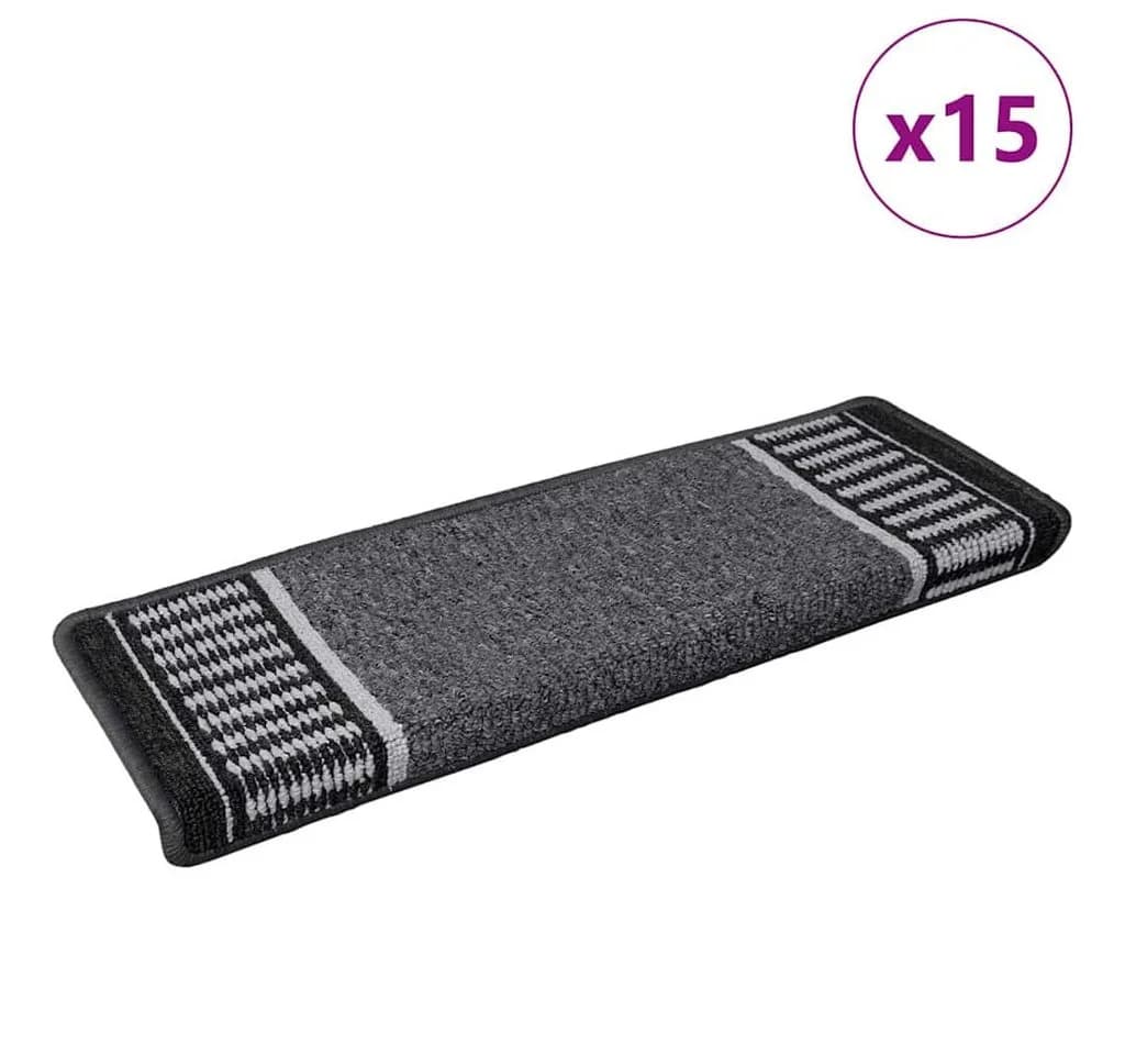 vidaXL Stufenmatte Selbstklebend Treppenschoner Anthrazit 15er Set - Bild 3