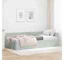 vidaXL Eckbettgestell Hellgrau 80x200cm Samt Bild 1