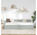 vidaXL Eckbettgestell Hellgrau 80x200cm Samt Bild 3
