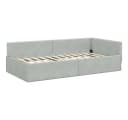 vidaXL Eckbettgestell Hellgrau 80x200cm Samt Bild 4