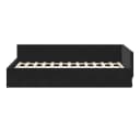 vidaXL Eckbettgestell Schwarz Polyester und Sperrholz Bild 5
