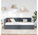 vidaXL Eckbettgestell Dunkelgrau 100x200 cm Samt Bild 3