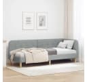 vidaXL Eckbettgestell Hellgrau 80x200 cm Stoff L-Form Bild 1