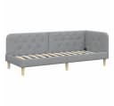 vidaXL Eckbettgestell Hellgrau 80x200 cm Stoff L-Form Bild 2