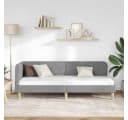 vidaXL Eckbettgestell Hellgrau 80x200 cm Stoff L-Form Bild 4