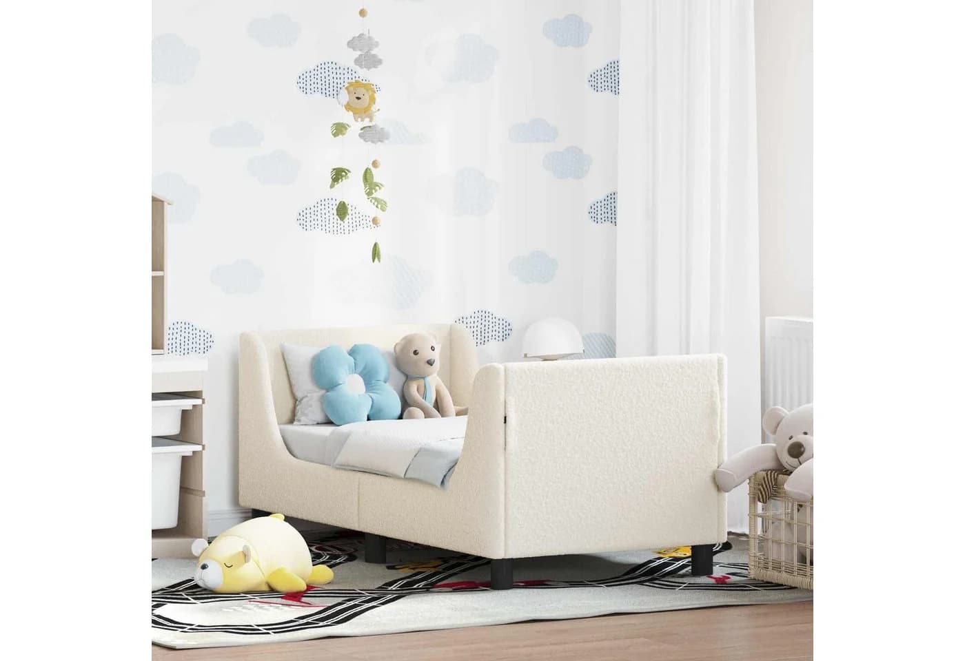 vidaXL Bett Kinderbettgestell Creme