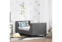 vidaXL Bett Kinderbettgestell mit Kopfteil Dunkelgrau 70 x 140 cm Samt Bild 1