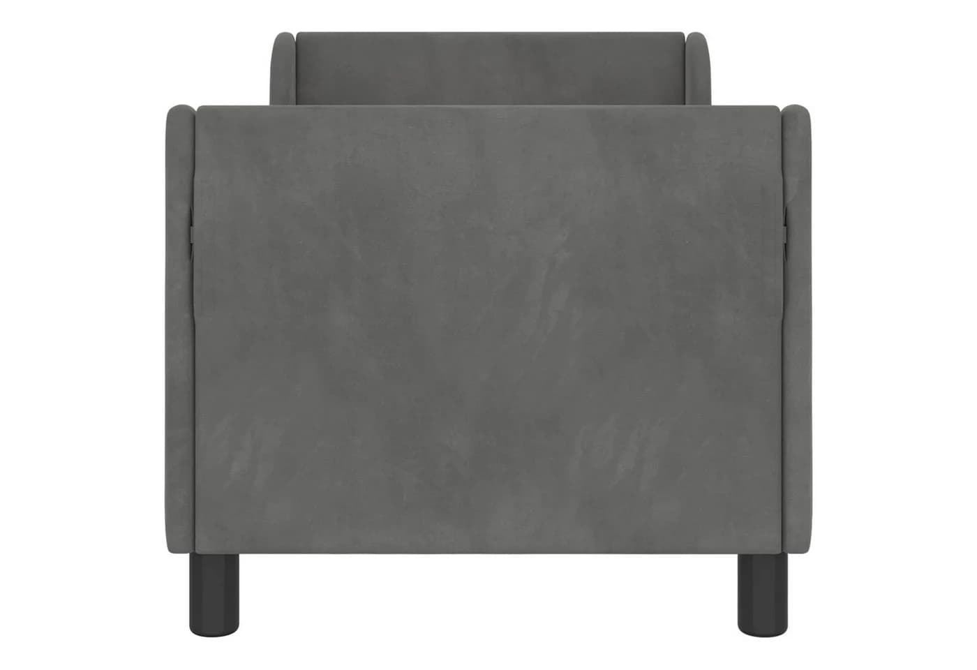 vidaXL Bett Kinderbettgestell mit Kopfteil Dunkelgrau 70 x 140 cm Samt - Bild 5