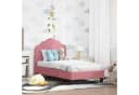 vidaXL Kinderbettgestell Rosa 70 x 140 cm Samt Bild 1