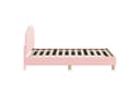 vidaXL Kinderbettgestell Rosa mit Kopfteil und Lattenrost Bild 5