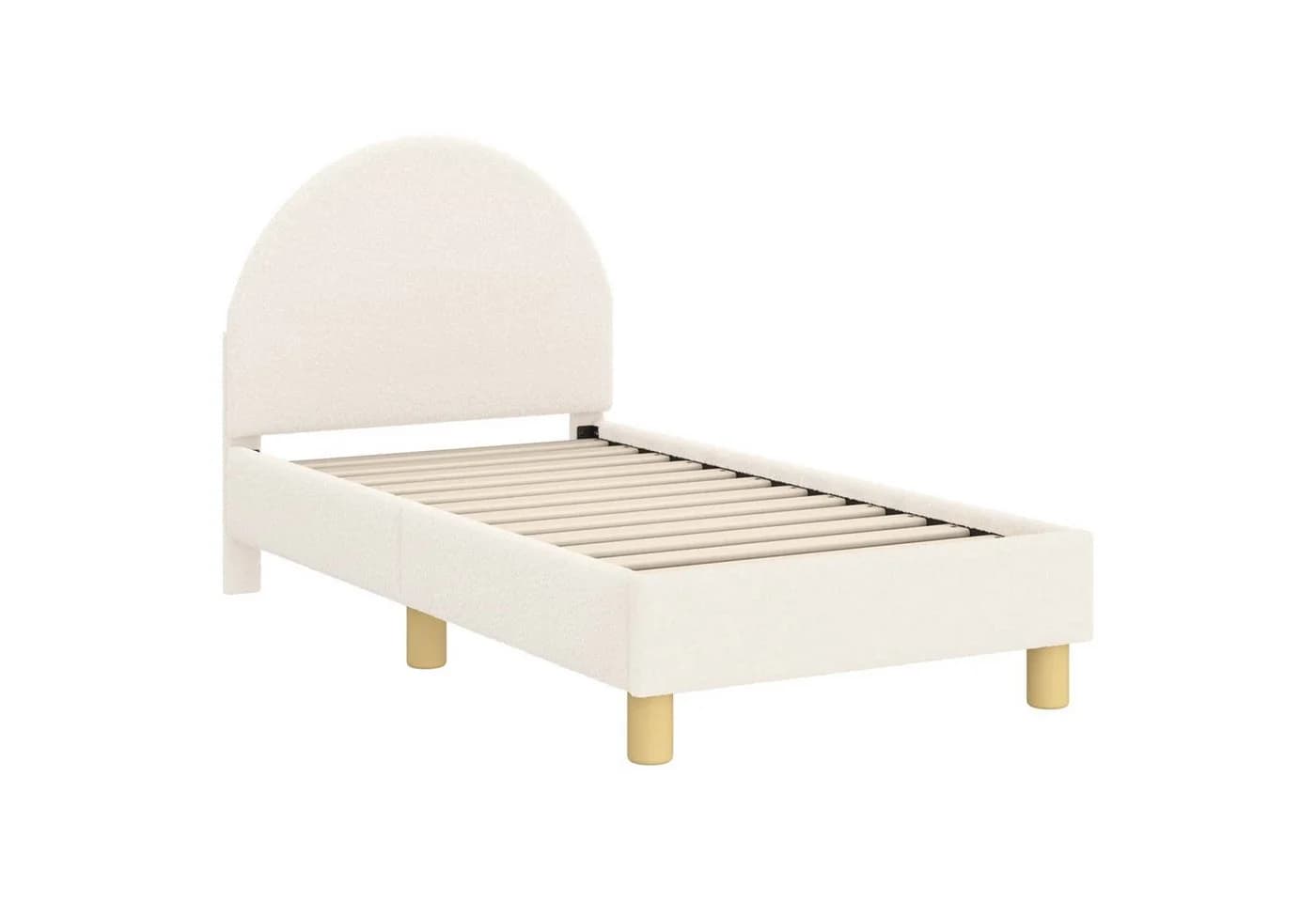 vidaXL Kinderbettgestell Creme mit Kopfteil - Bild 4