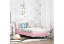 vidaXL Bett Kinderbettgestell Rosa mit Kopfteil Bild 1