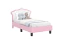 vidaXL Bett Kinderbettgestell Rosa mit Kopfteil Bild 2