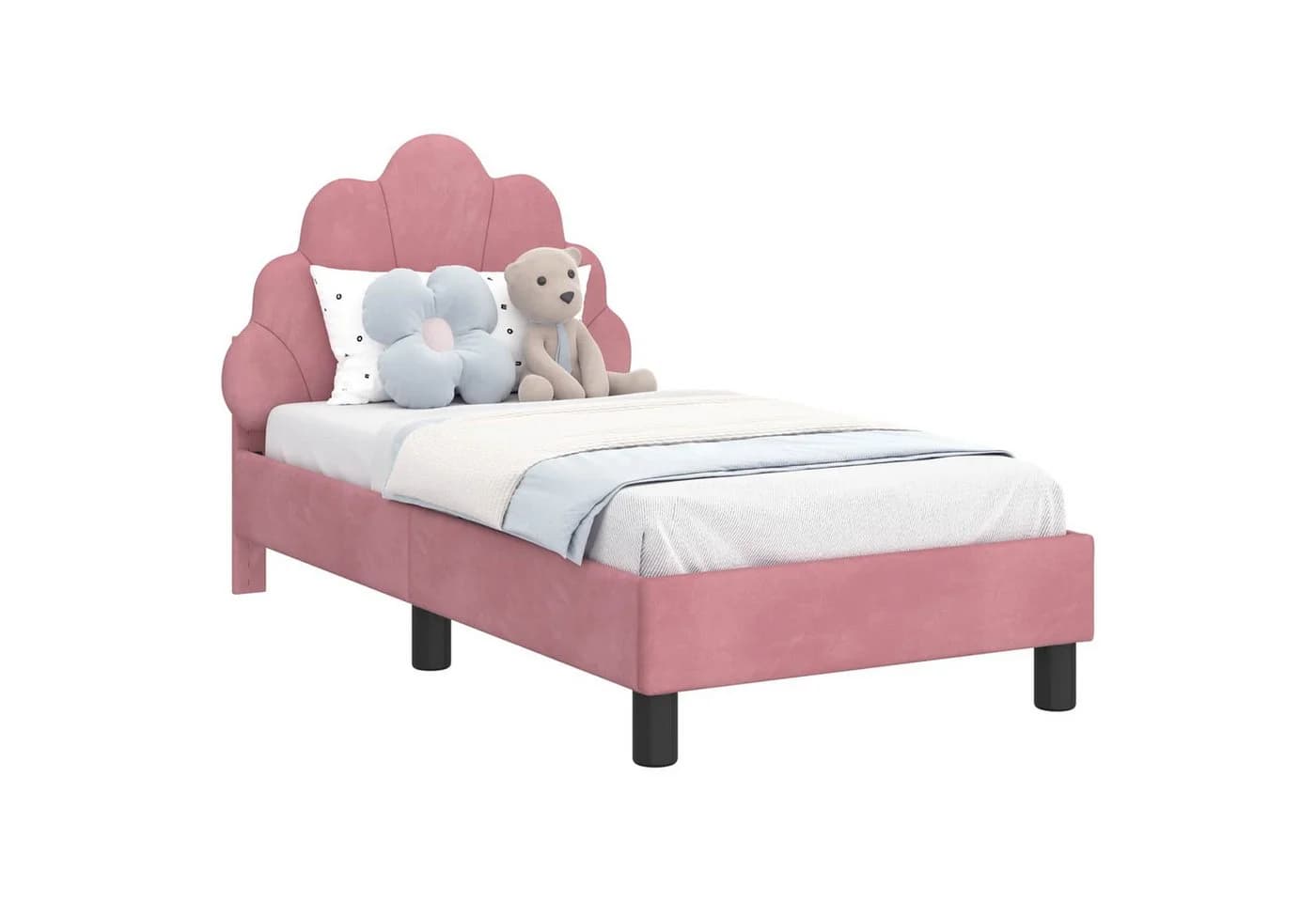 vidaXL Kinderbettgestell Rosa 70 x 140 cm Samt - Bild 2