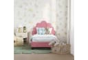 vidaXL Kinderbettgestell Rosa 70 x 140 cm Samt Bild 3