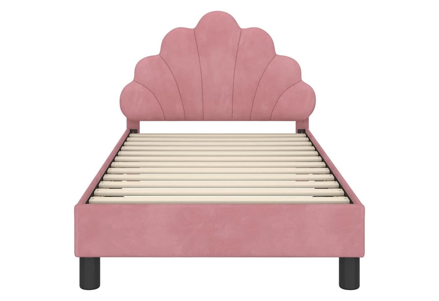 vidaXL Kinderbettgestell Rosa mit Kopfteil und Lattenrost - Bild 5