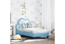 vidaXL Kinderbettgestell Blau mit Kopfteil Bild 1