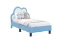 vidaXL Kinderbettgestell Blau mit Kopfteil Bild 2