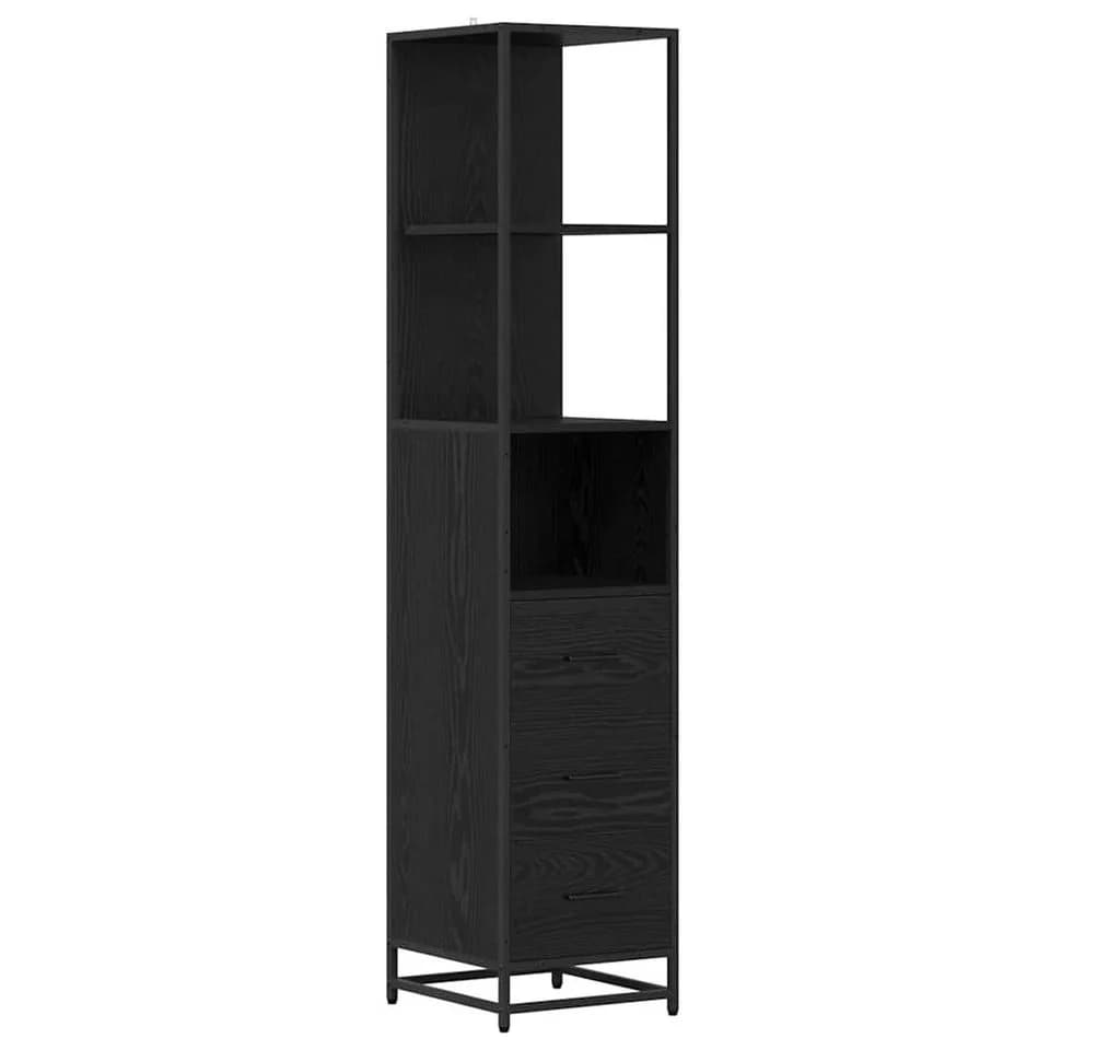 vidaXL Badezimmer-Set Schwarz Eichen-Optik 3 Schubladen - Bild 2
