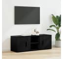 vidaXL TV-Schrank Schwarz Eichen-Optik mit Stauraum Bild 1
