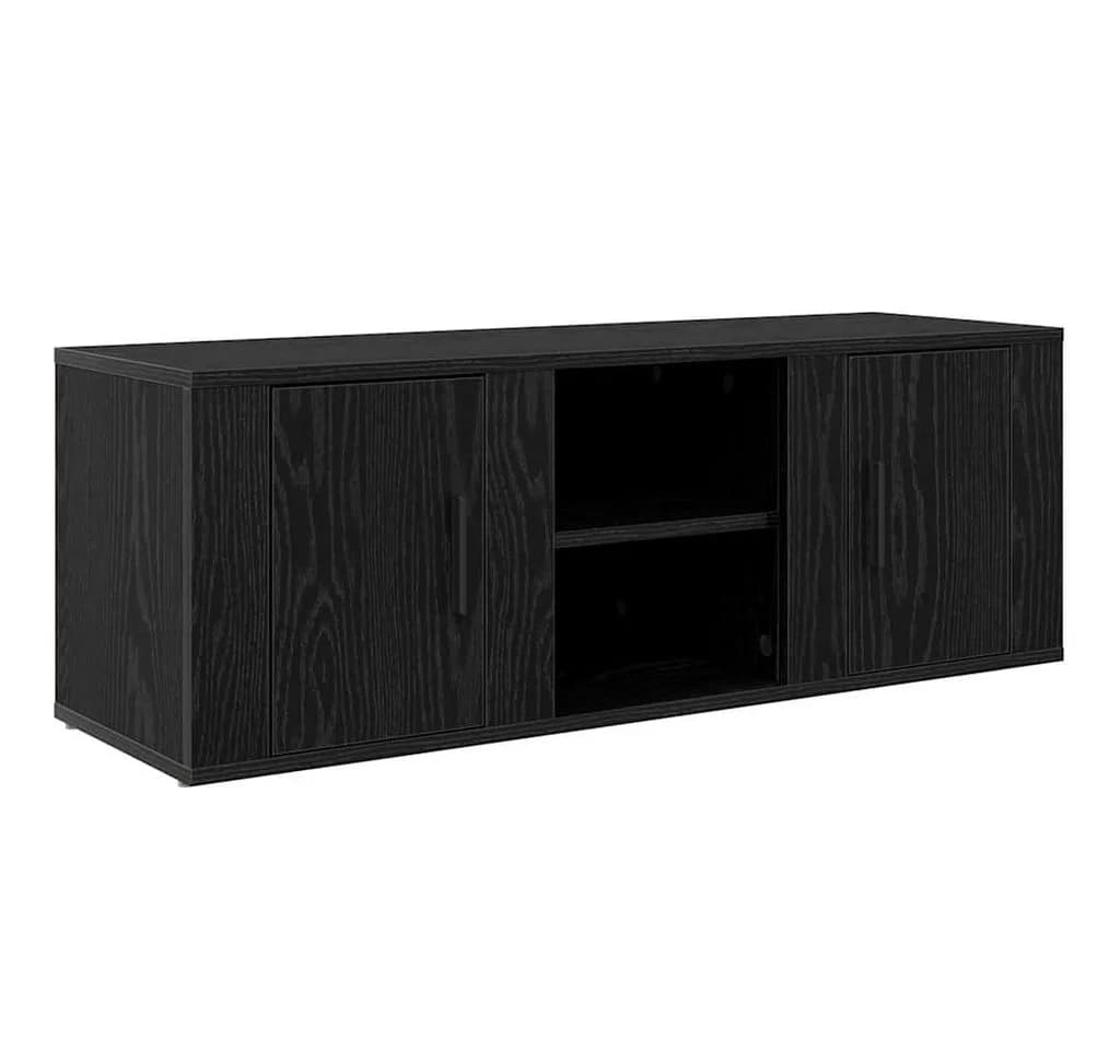 vidaXL TV-Schrank Schwarz Eichen-Optik mit Stauraum - Bild 2