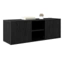 vidaXL TV-Schrank Schwarz Eichen-Optik mit Stauraum Bild 3