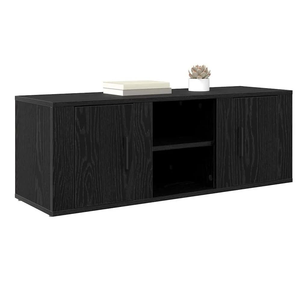 vidaXL TV-Schrank Schwarz Eichen-Optik mit Stauraum - Bild 3
