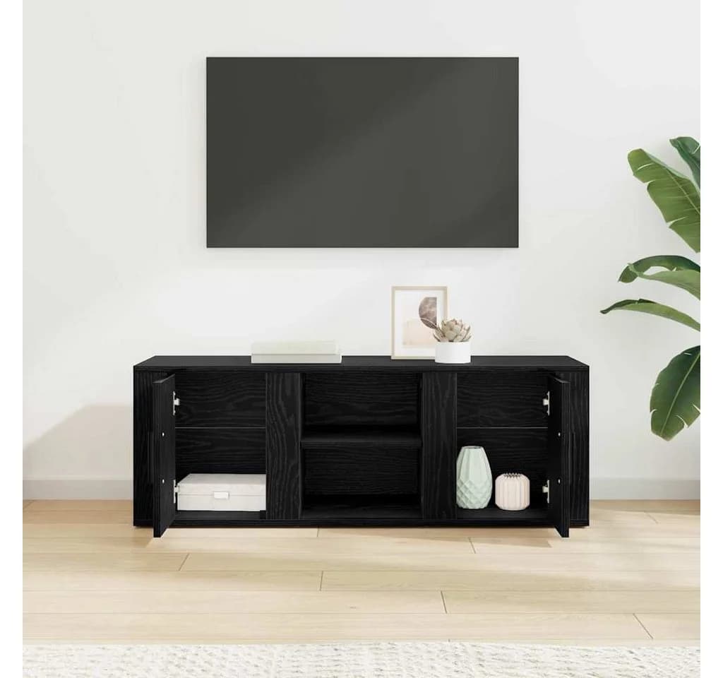 vidaXL TV-Schrank Schwarz Eichen-Optik mit Stauraum - Bild 4