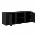 vidaXL TV-Schrank Schwarz Eichen-Optik mit Stauraum Bild 5