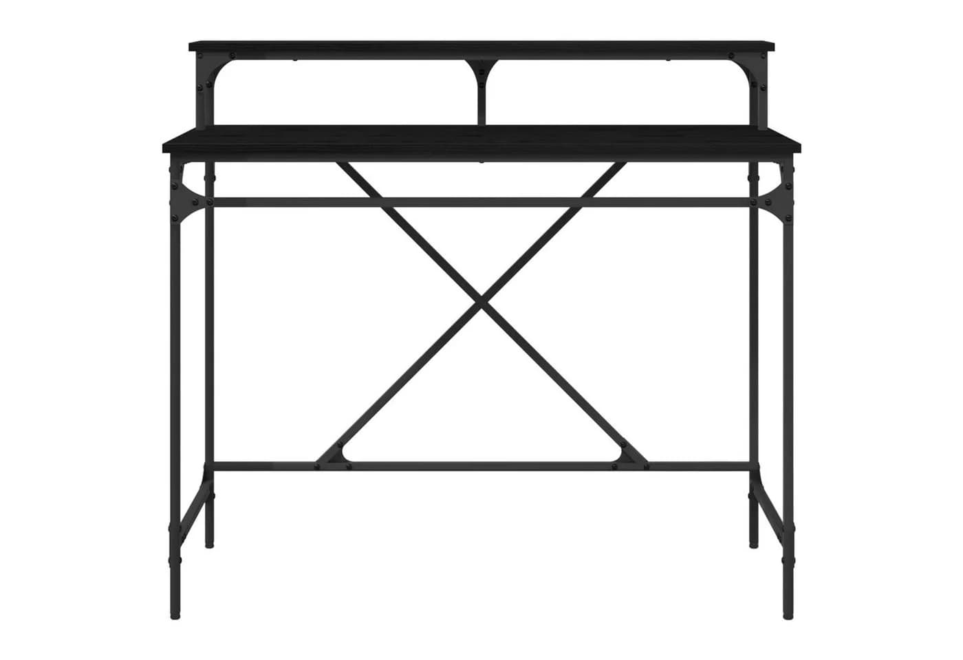 vidaXL Schreibtisch Schwarz Eichen-Optik mit Stauraum - Bild 5