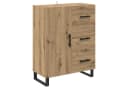 vidaXL Sideboard Artisan-Eiche Verbundholz und Eisen Bild 2