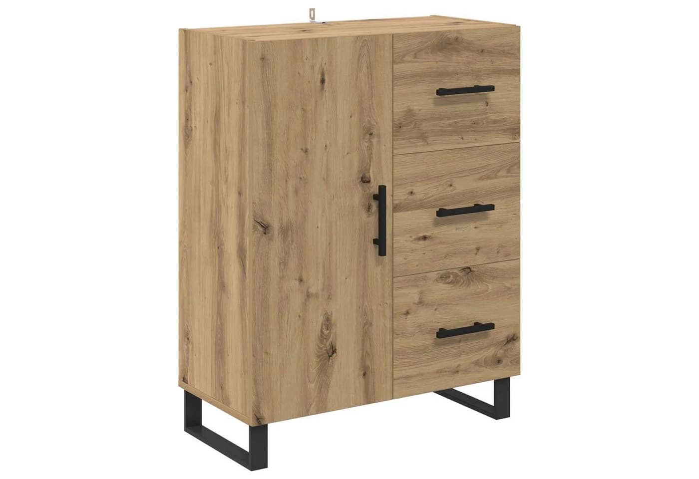 vidaXL Sideboard Artisan-Eiche Verbundholz und Eisen - Bild 2